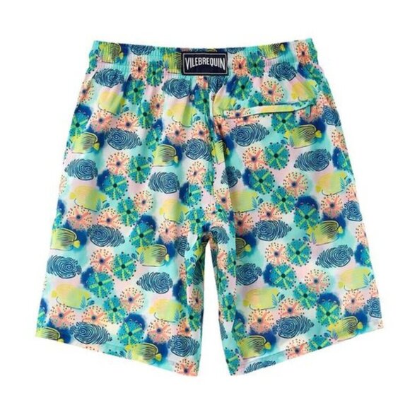 Vilebrequin Okohina Reef Paradise Sea Urchin Fish Print Swim Trunks NWT - Picture 2 of 6